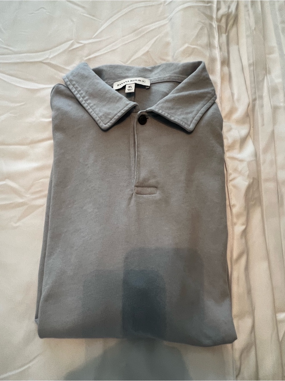 Banana Republic Gray Long-Sleeve Polo Shirt - Picture 5 of 6